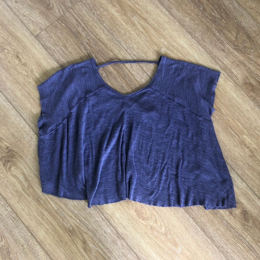 Free People Over Sized Ribbed Swing Top